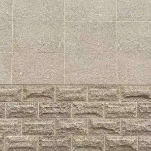 赣州 黄金麻自然面蘑菇石配荔枝面干挂