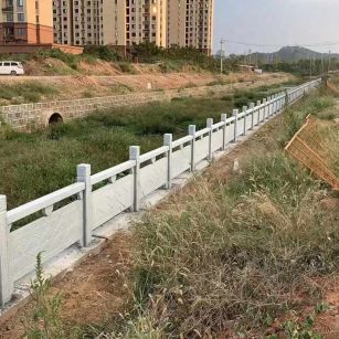 赣州 白麻河道栏杆效果展示图