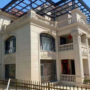 赣州 黄金麻花岗岩荔枝面别墅外墙干挂