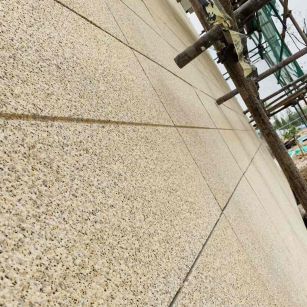 赣州 黄金麻花岗岩荔枝面外墙干挂石材效果示例