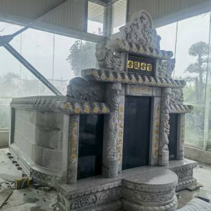 赣州 芝麻白墓碑效果展示图