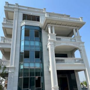 赣州 白麻花岗岩别墅外墙干挂效果展示