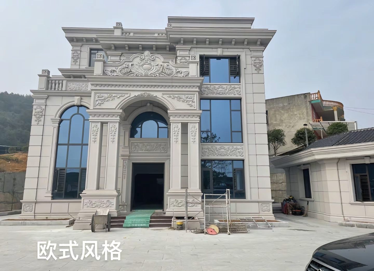 赣州 白麻花岗岩别墅外墙干挂