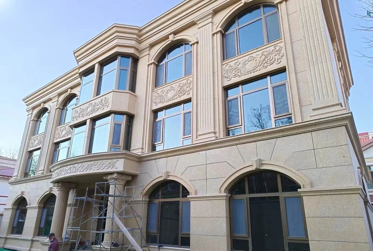 赣州 黄金麻花岗岩别墅外墙干挂