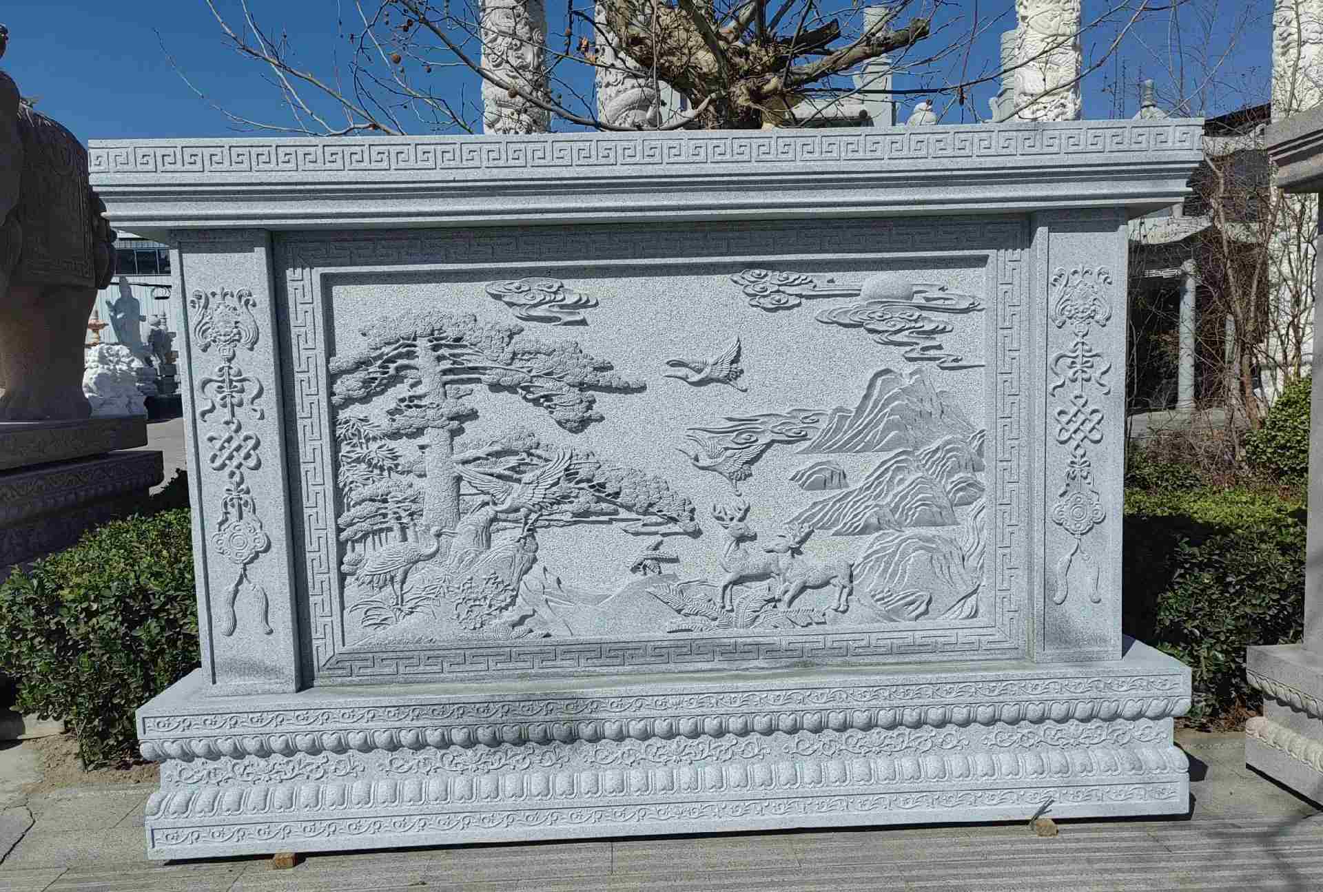 赣州 芝麻白大型照壁，屏风，影壁