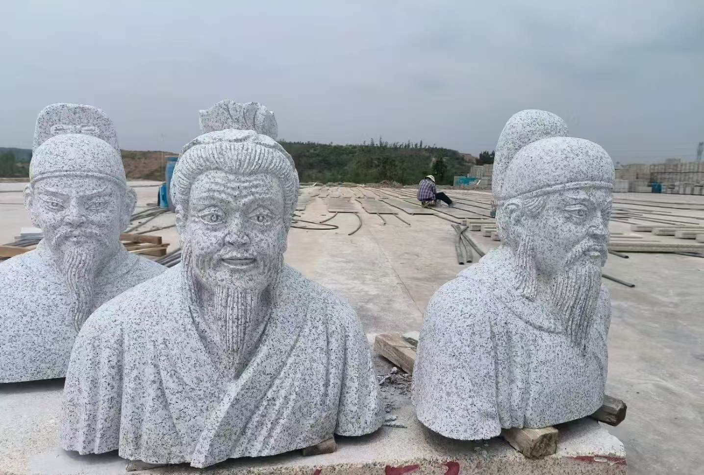 赣州 白麻花岗岩石材人物立体雕刻