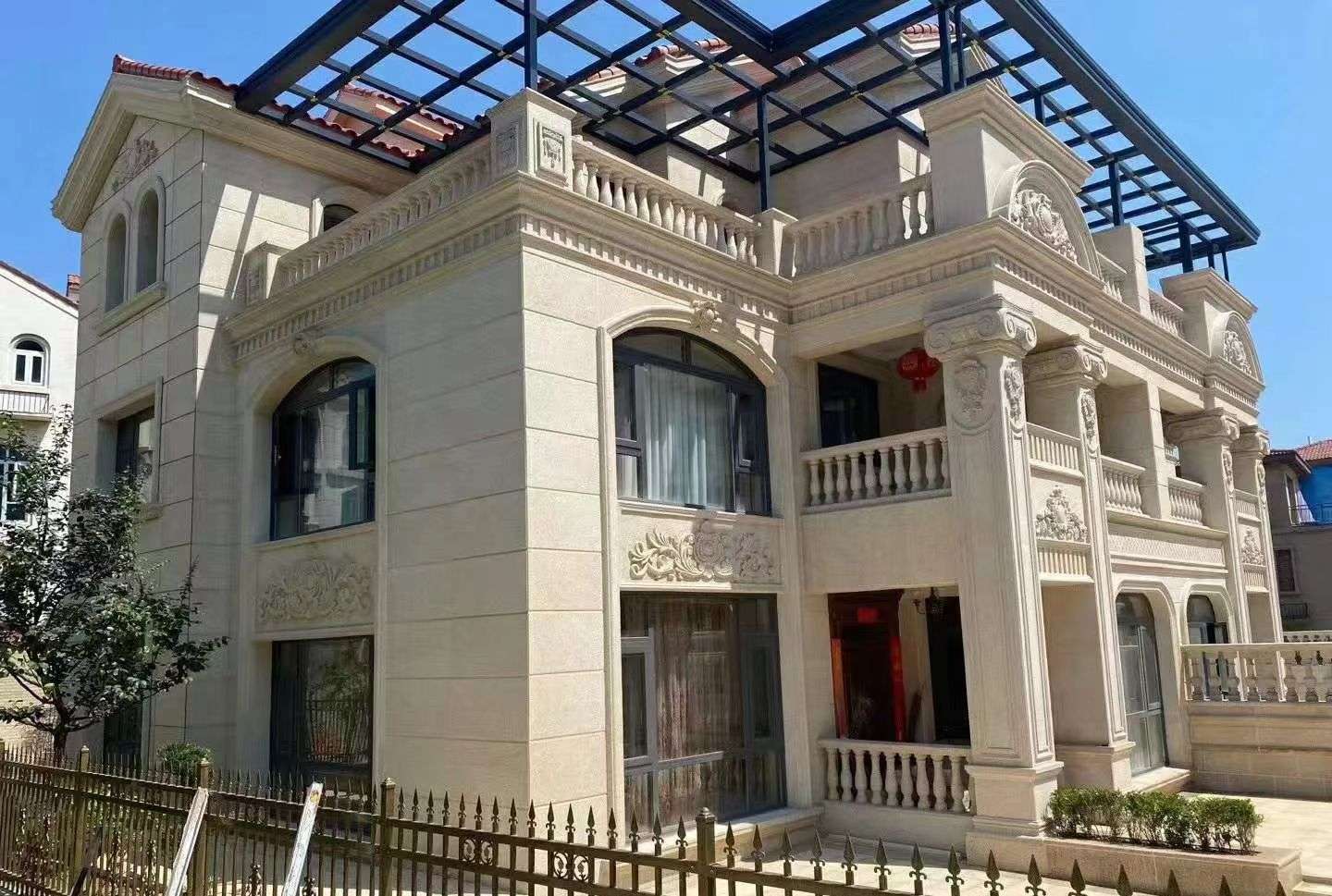 赣州 黄金麻花岗岩荔枝面别墅外墙干挂